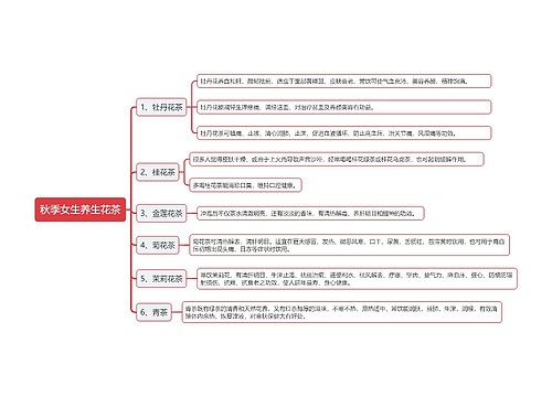 秋季女生养生花茶