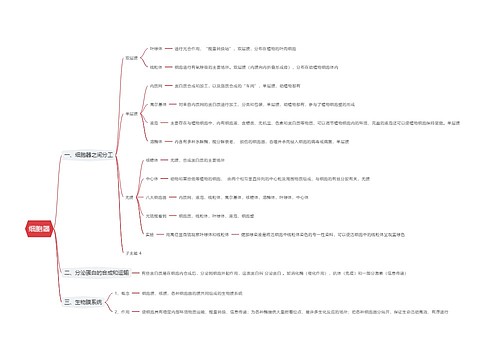 细胞器思维导图思维导图