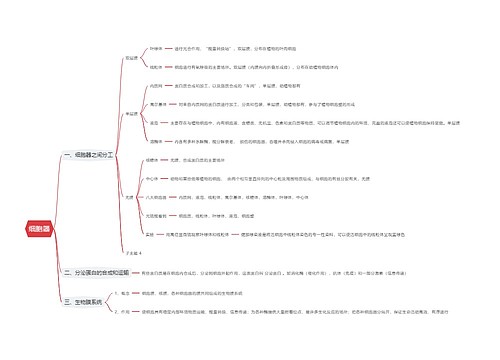 细胞器思维导图
