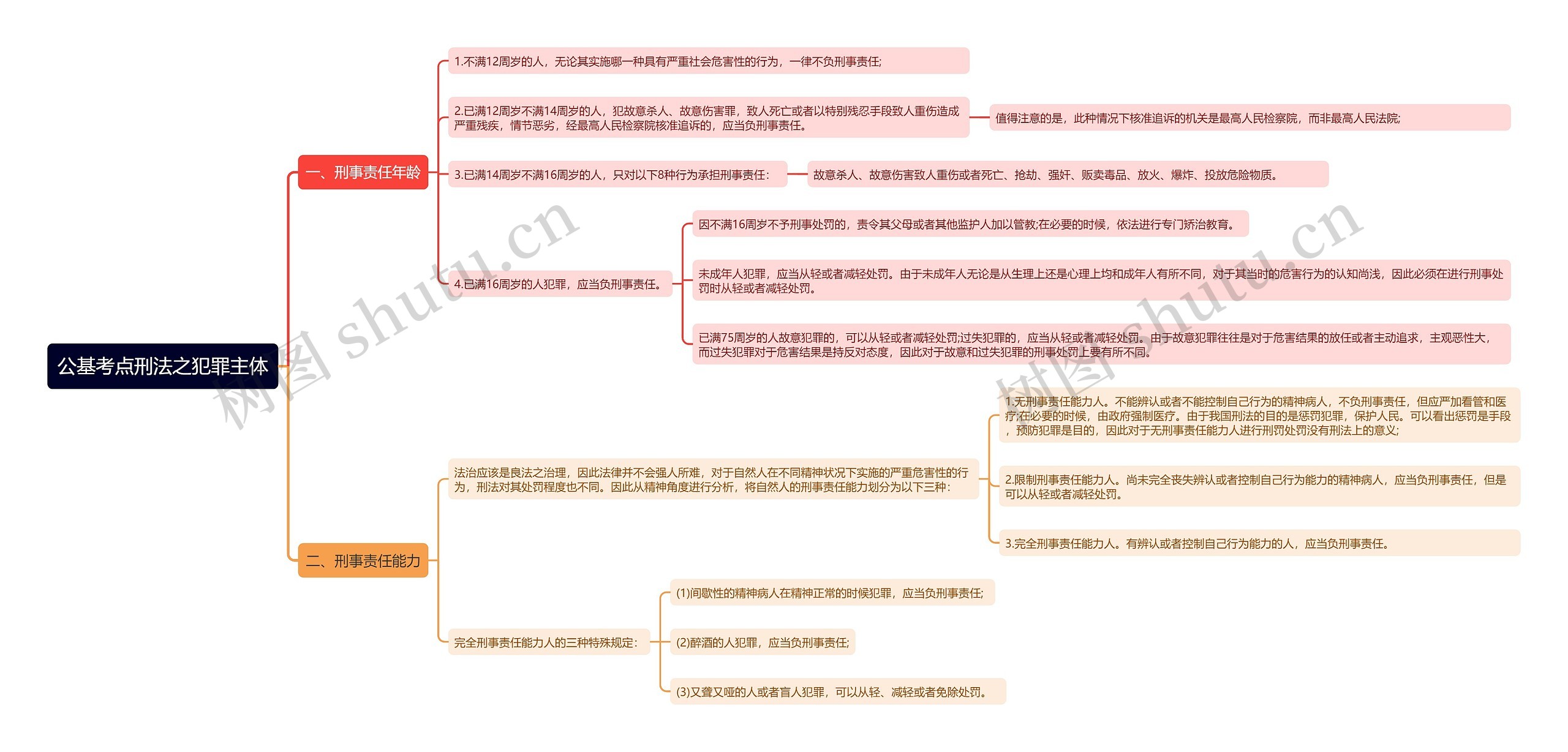 公基考点刑法之犯罪主体思维导图