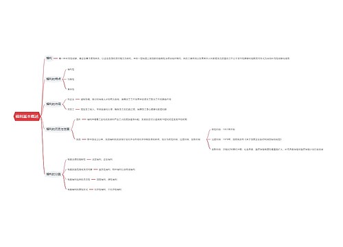 福利基本概述思维导图