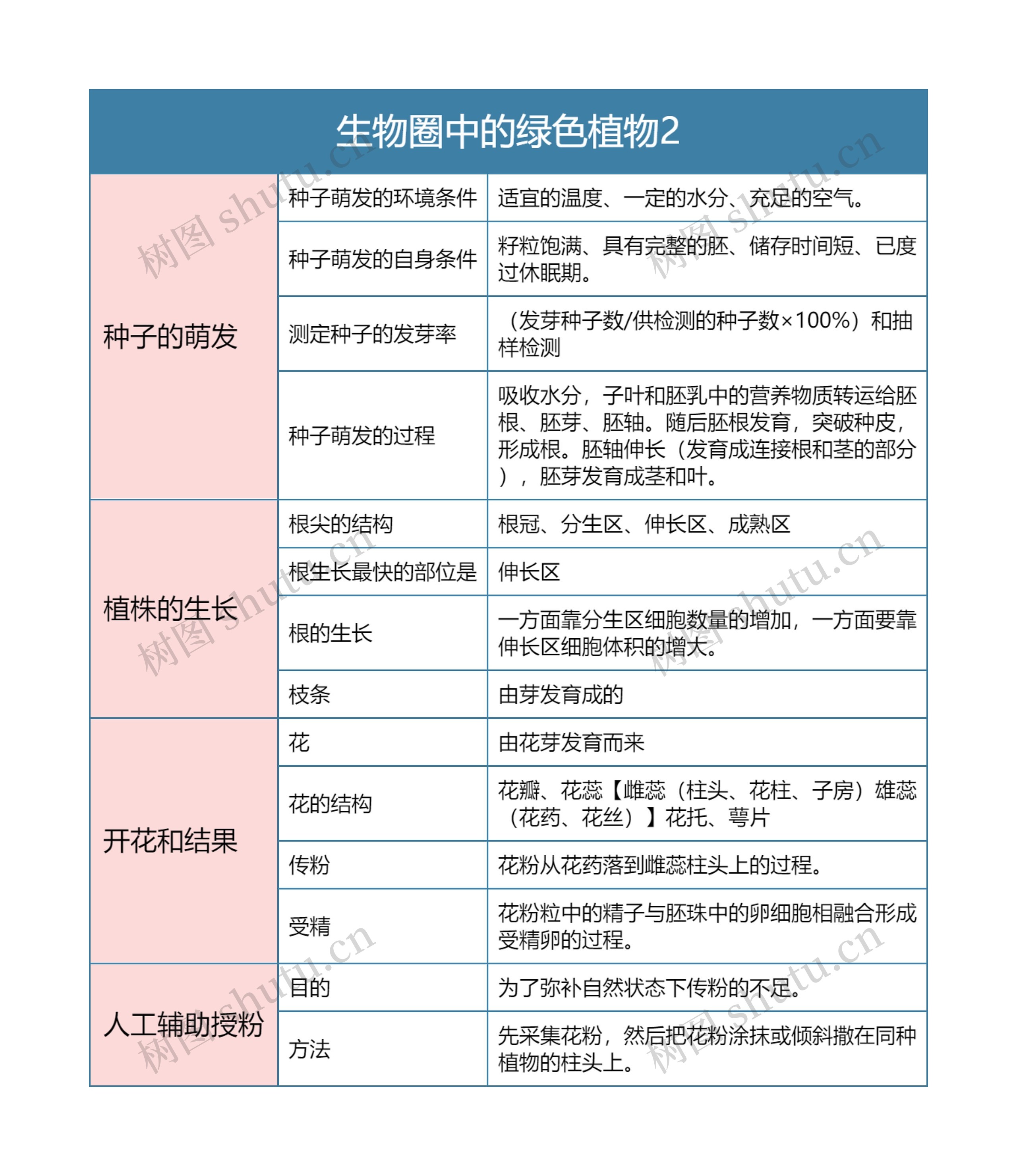 生物圈中的绿色植物2思维导图