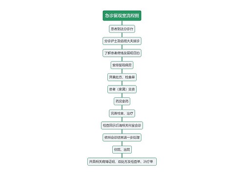 急诊留观室流程图