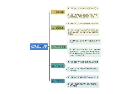 偿债能力比率