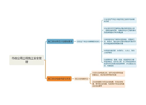 市政公用工程施工安全管理思维导图