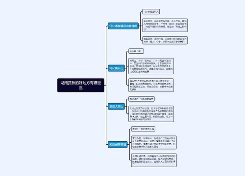 湖南赏秋的好地方有哪些三思维导图