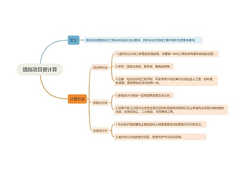 措施项目费计算知识点