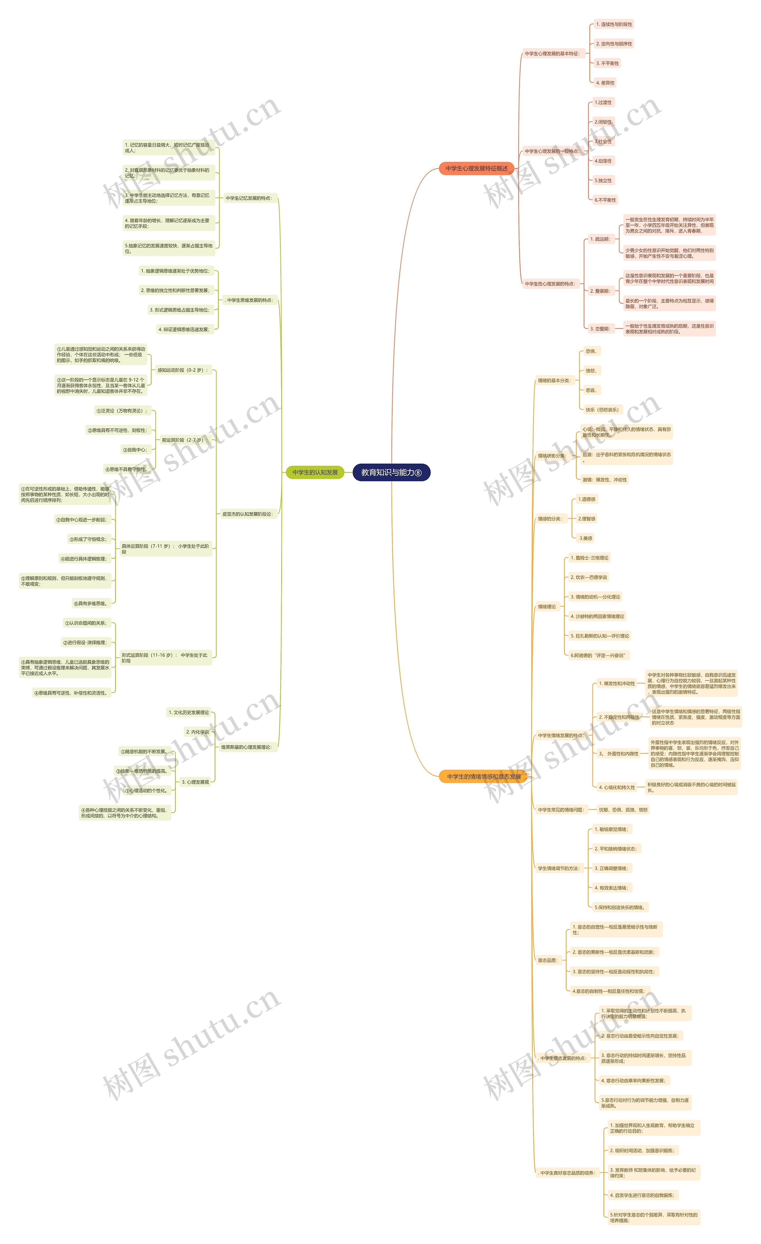 教师资格证《教育知识与能力》八思维导图