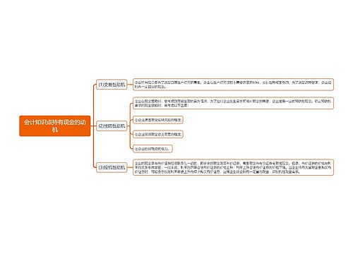 会计知识点持有现金的动机思维导图