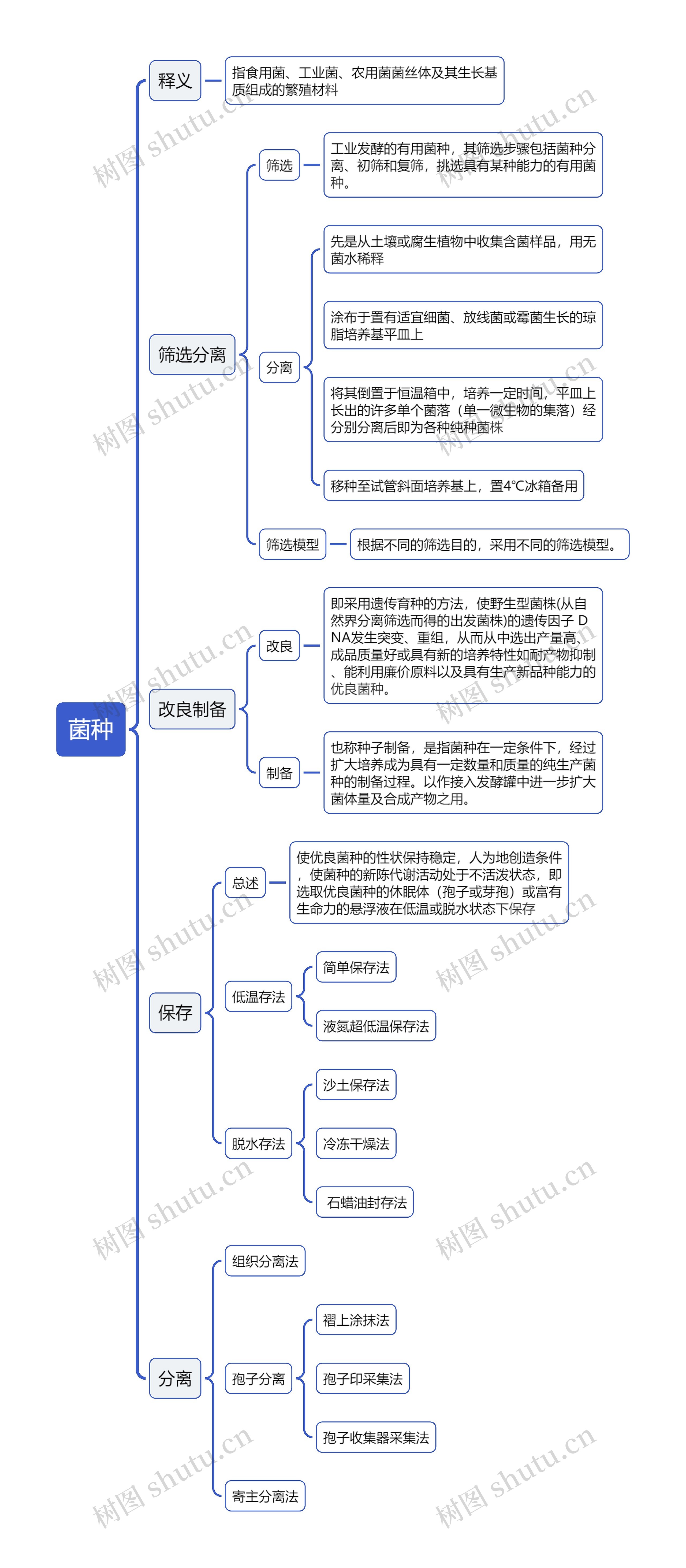 菌种思维导图