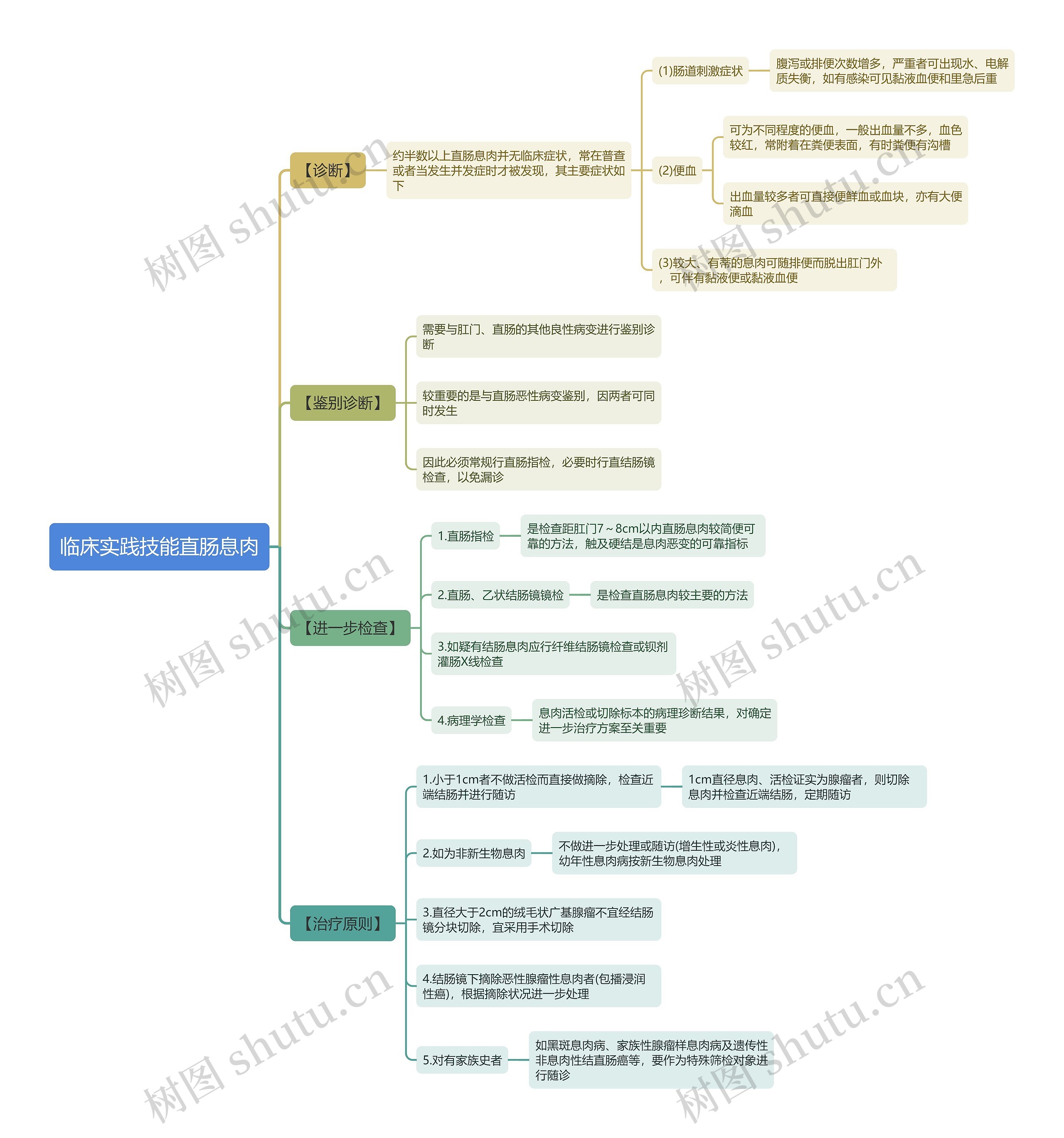 临床实践技能直肠息肉思维导图