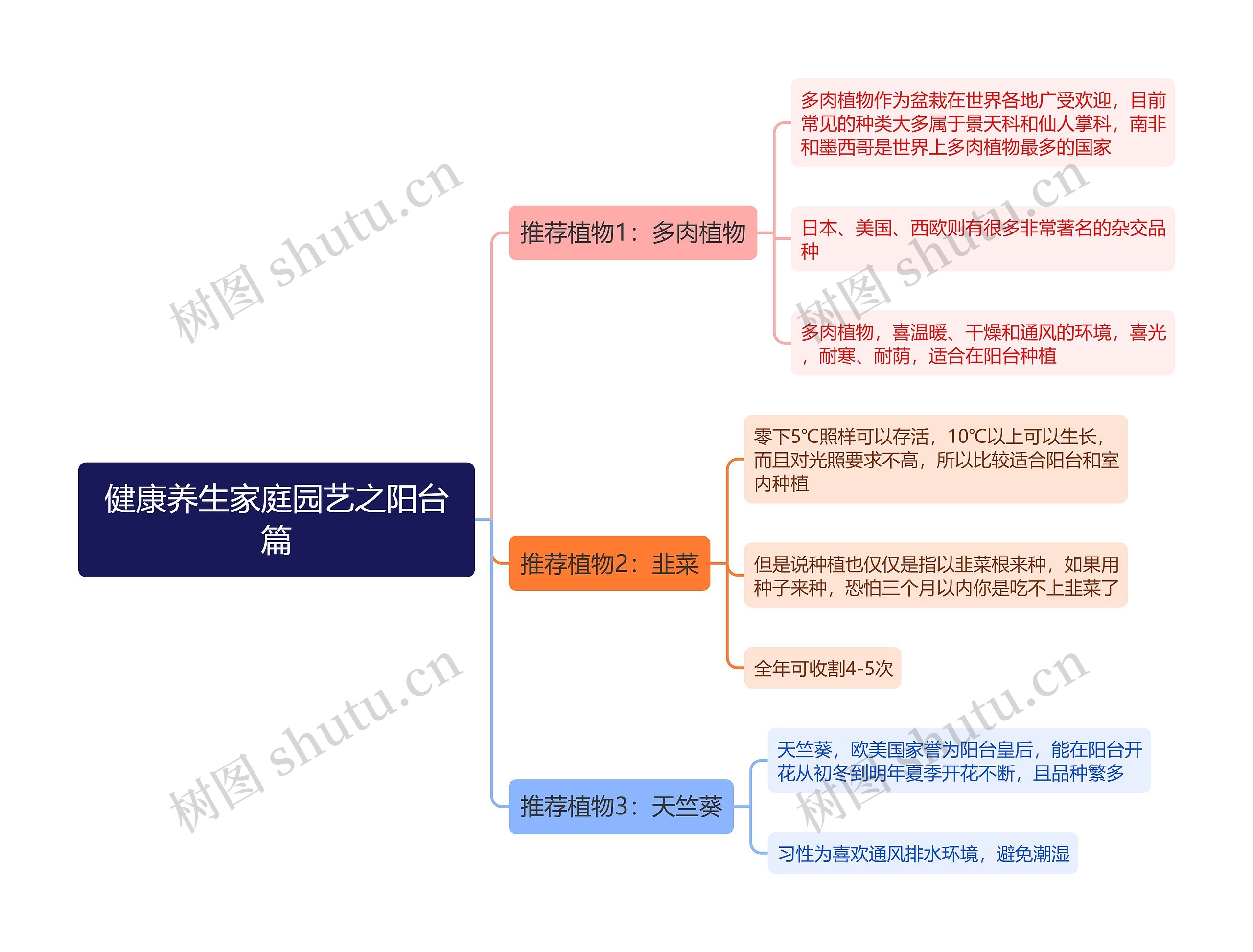 健康养生家庭园艺之阳台篇思维导图