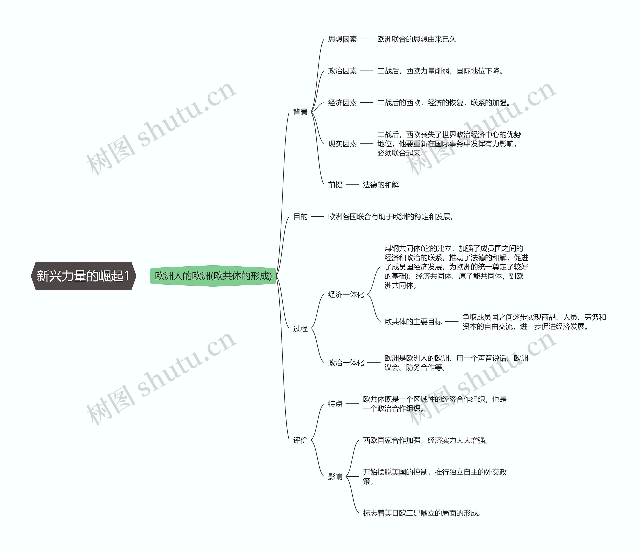 历史必修一  新兴力量的崛起1思维导图