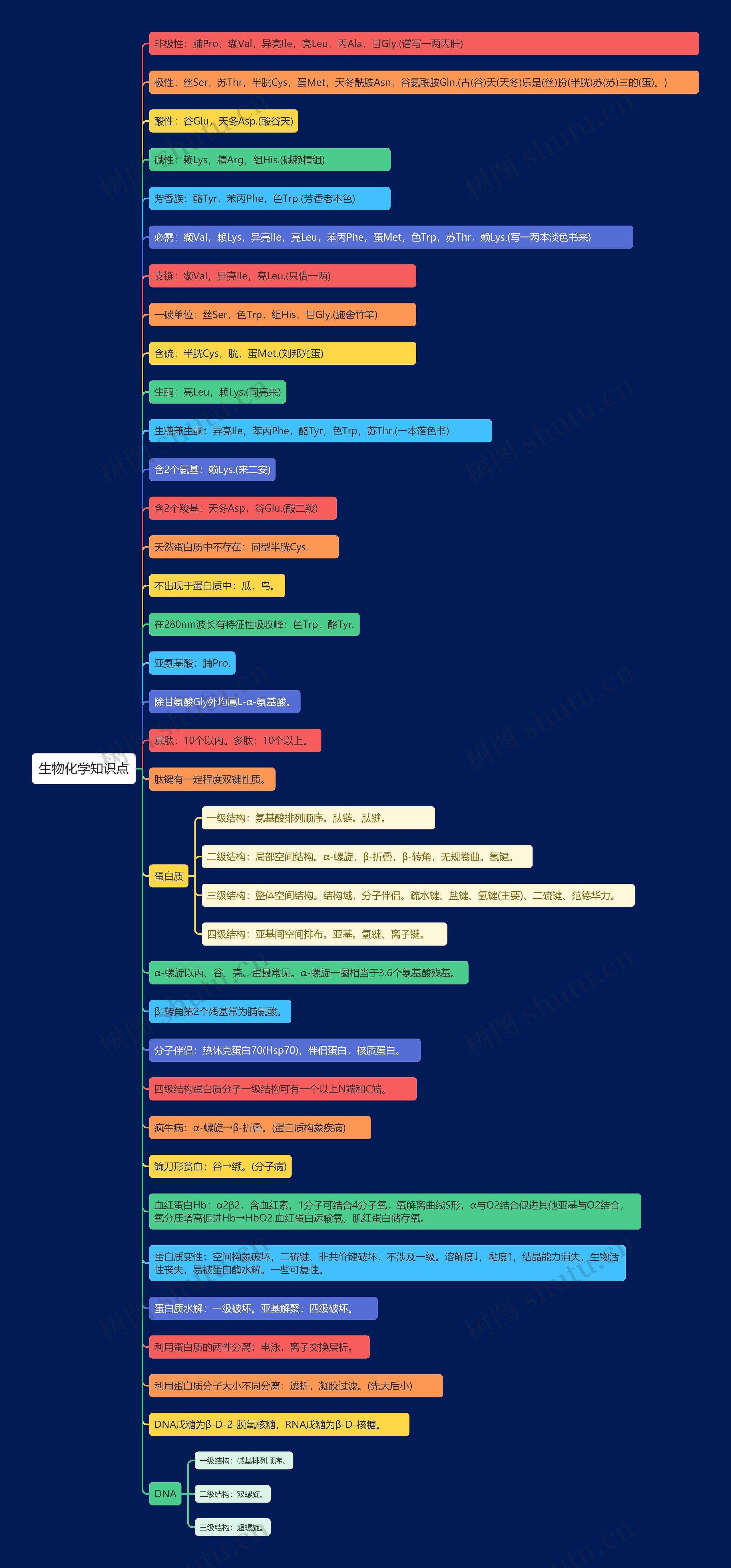 生物化学知识点思维导图