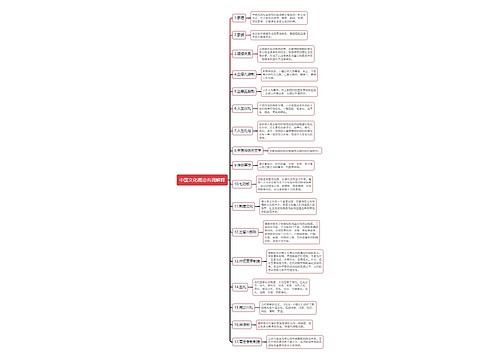 中国文化概论重要制度名词解释思维导图
