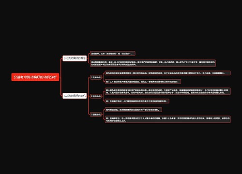 公基考点流动偏好的动机分析思维导图