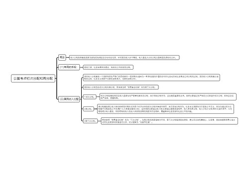 公基考点初次分配和再分配思维导图