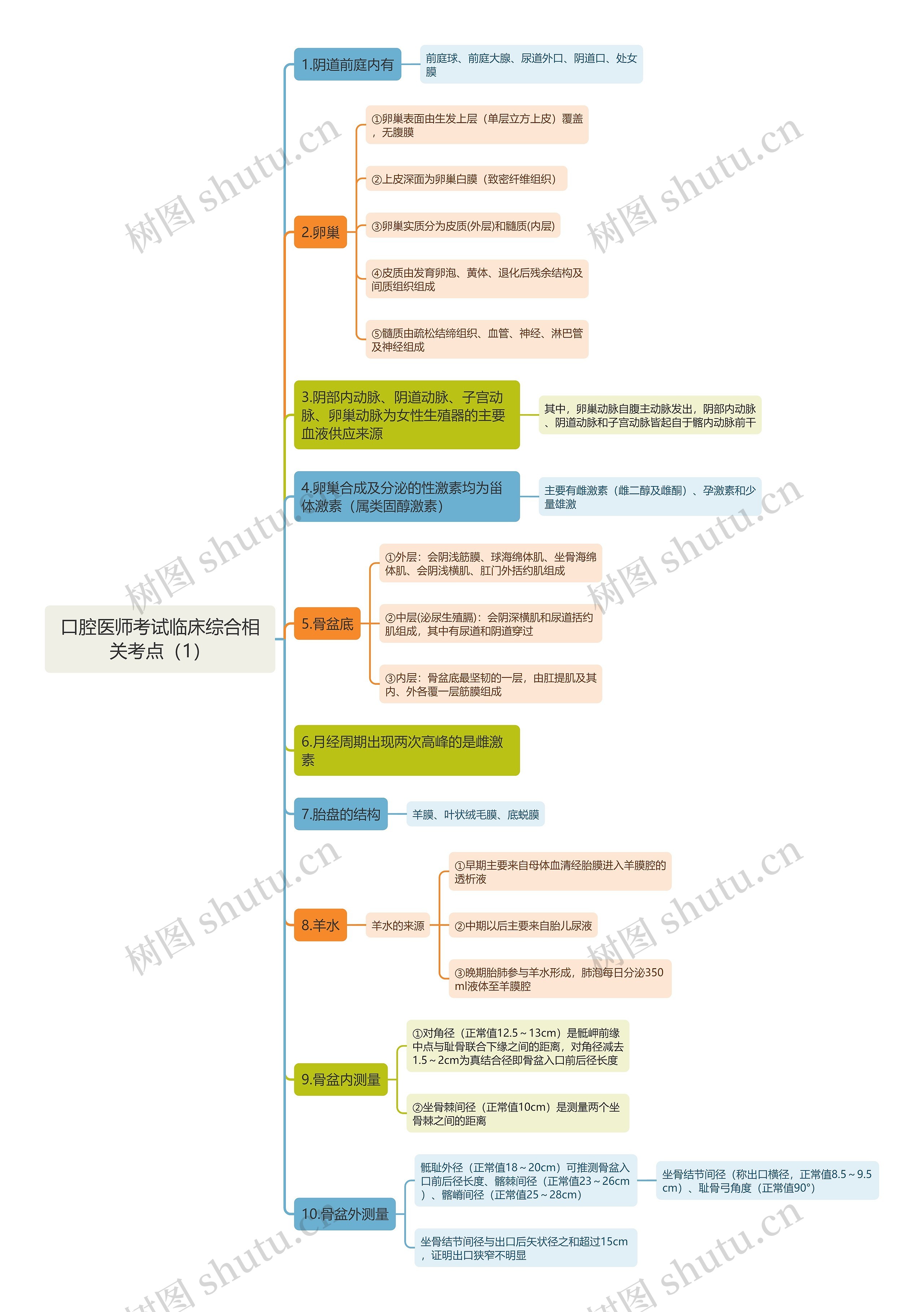 口腔医师考试临床综合相关考点思维导图