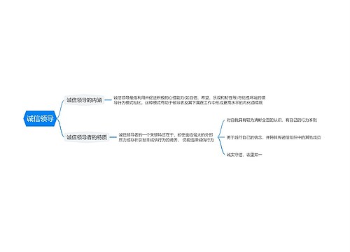 诚信领导思维导图