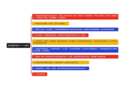 执业医师考试十个小技巧