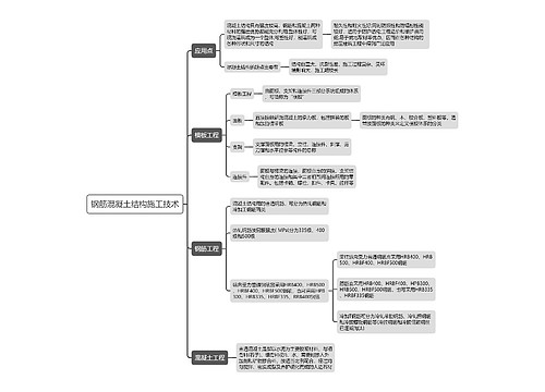 钢筋混凝土结构施工技术思维导图