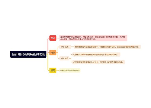 会计知识点剩余股利政策思维导图