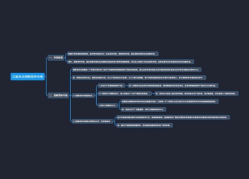 公基考点垄断竞争市场思维导图