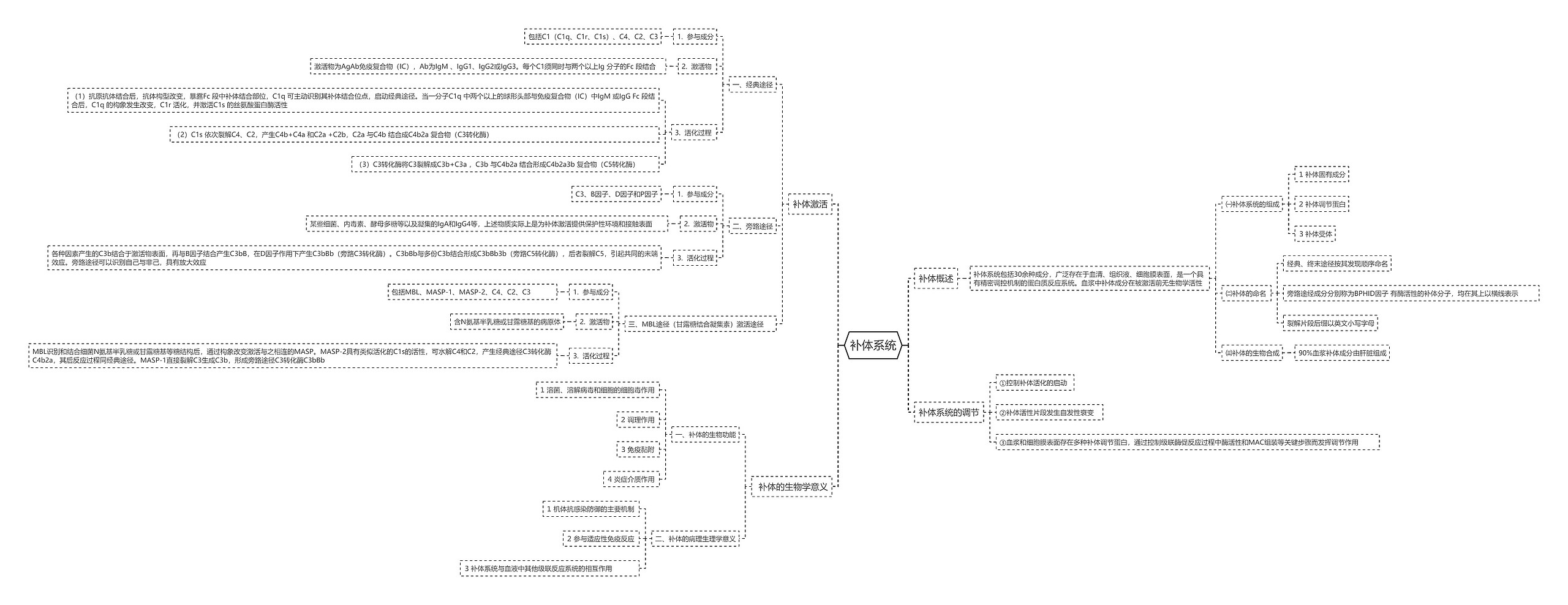 补体系统思维导图