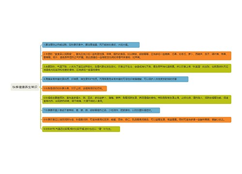 秋季健康养生常识