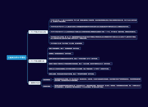 公基政治邓小平理论思维导图