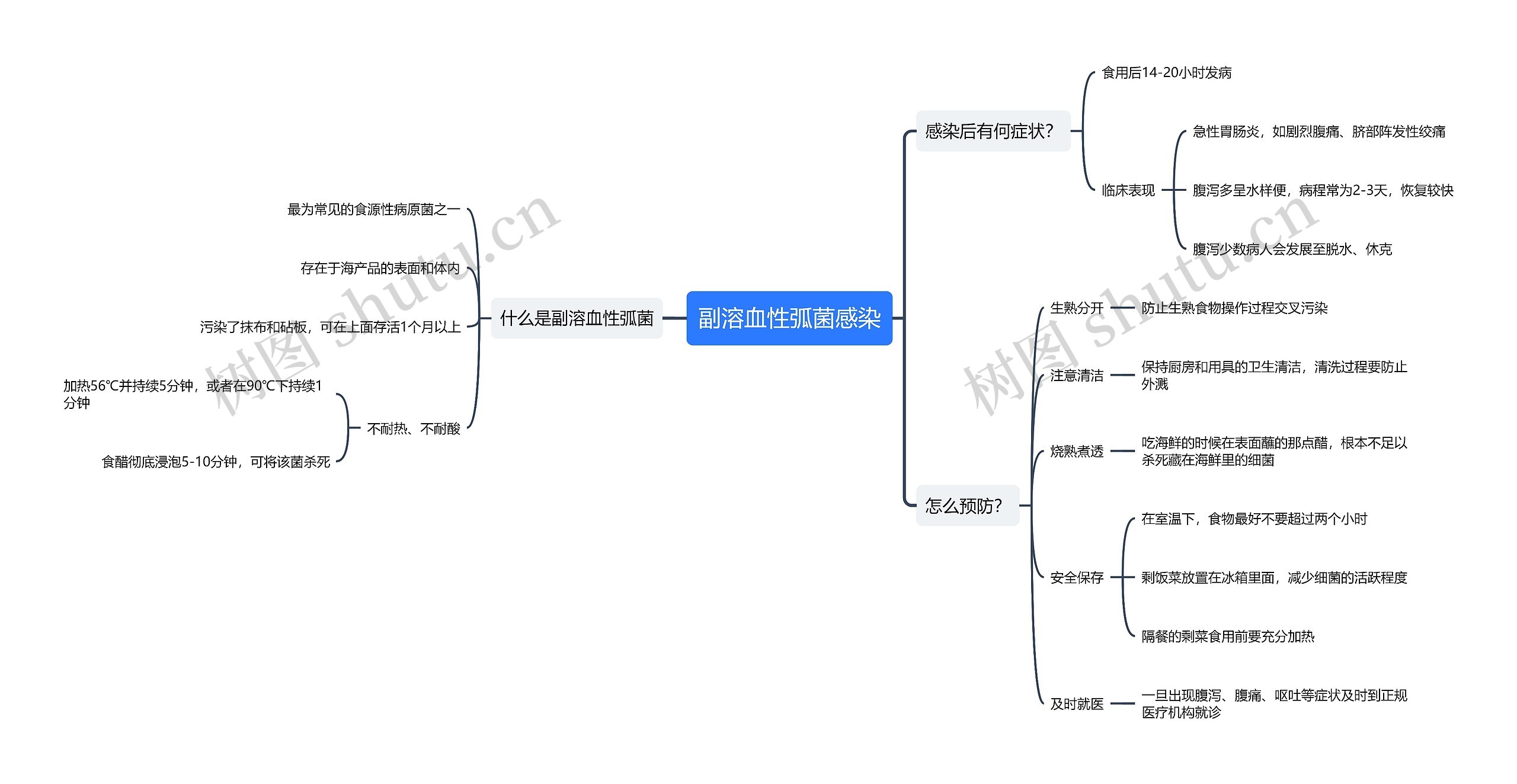 副溶血性弧菌感染思维导图