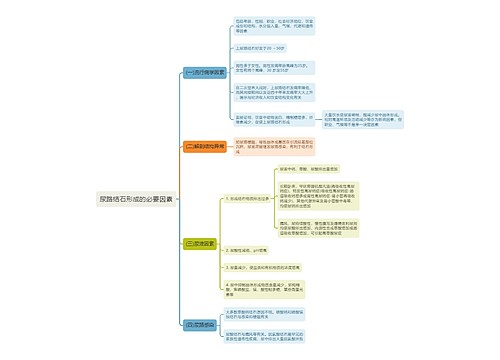 尿路结石形成的必要因素思维导图