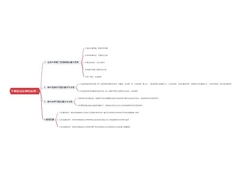 牛顿运动定律的应用一思维导图思维导图