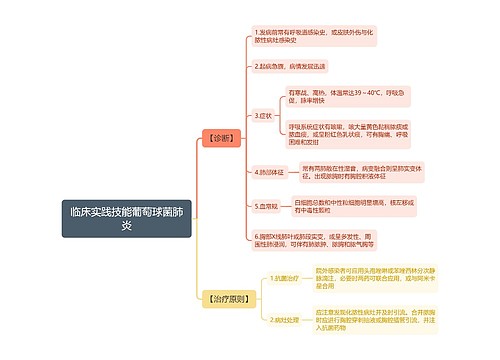 临床实践技能葡萄球菌肺炎思维导图