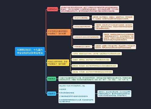 行测常识知识之十九届六中全会知识点及常见考法