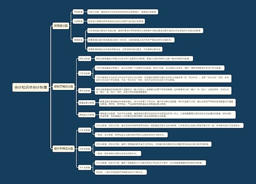 会计知识点会计账簿思维导图