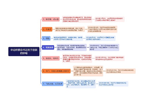 申论积累总书记关于创新的妙喻思维导图