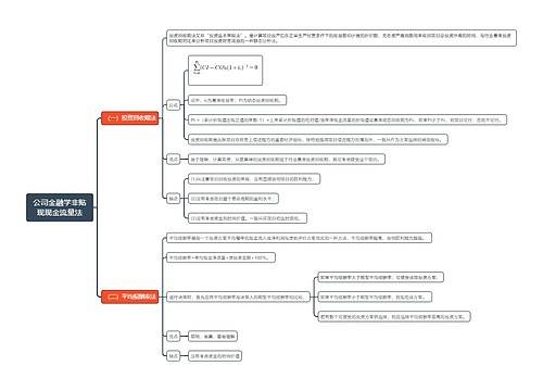 公司金融学非贴现现金流量法思维导图