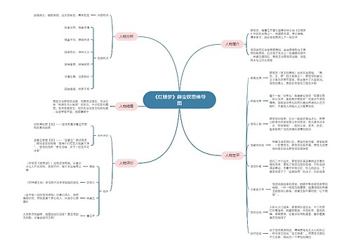 《红楼梦》薛宝钗思维导图