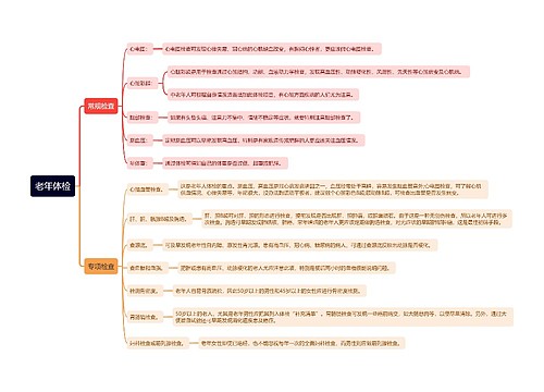老年体检思维导图