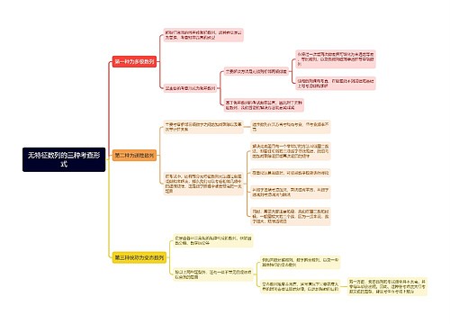 无特征数列的三种考查形式思维导图