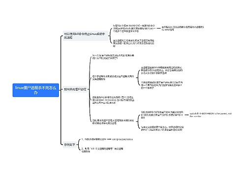 linux僵尸进程杀不死怎么办思维导图