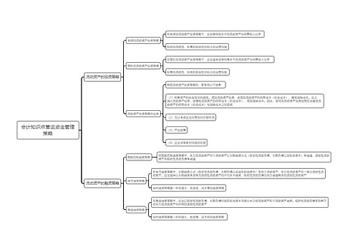 会计知识点营运资金管理策略思维导图