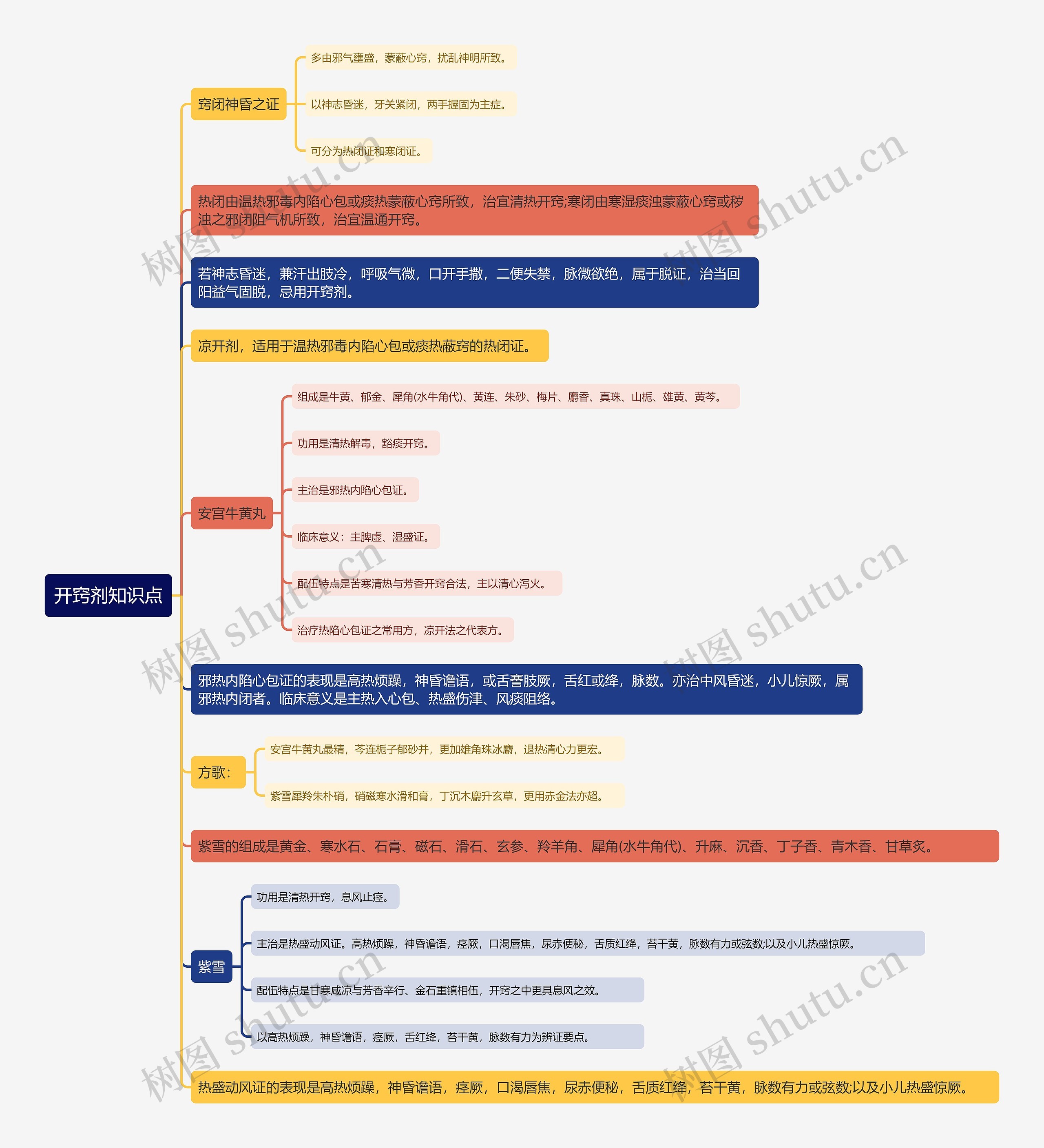 开窍剂知识点思维导图