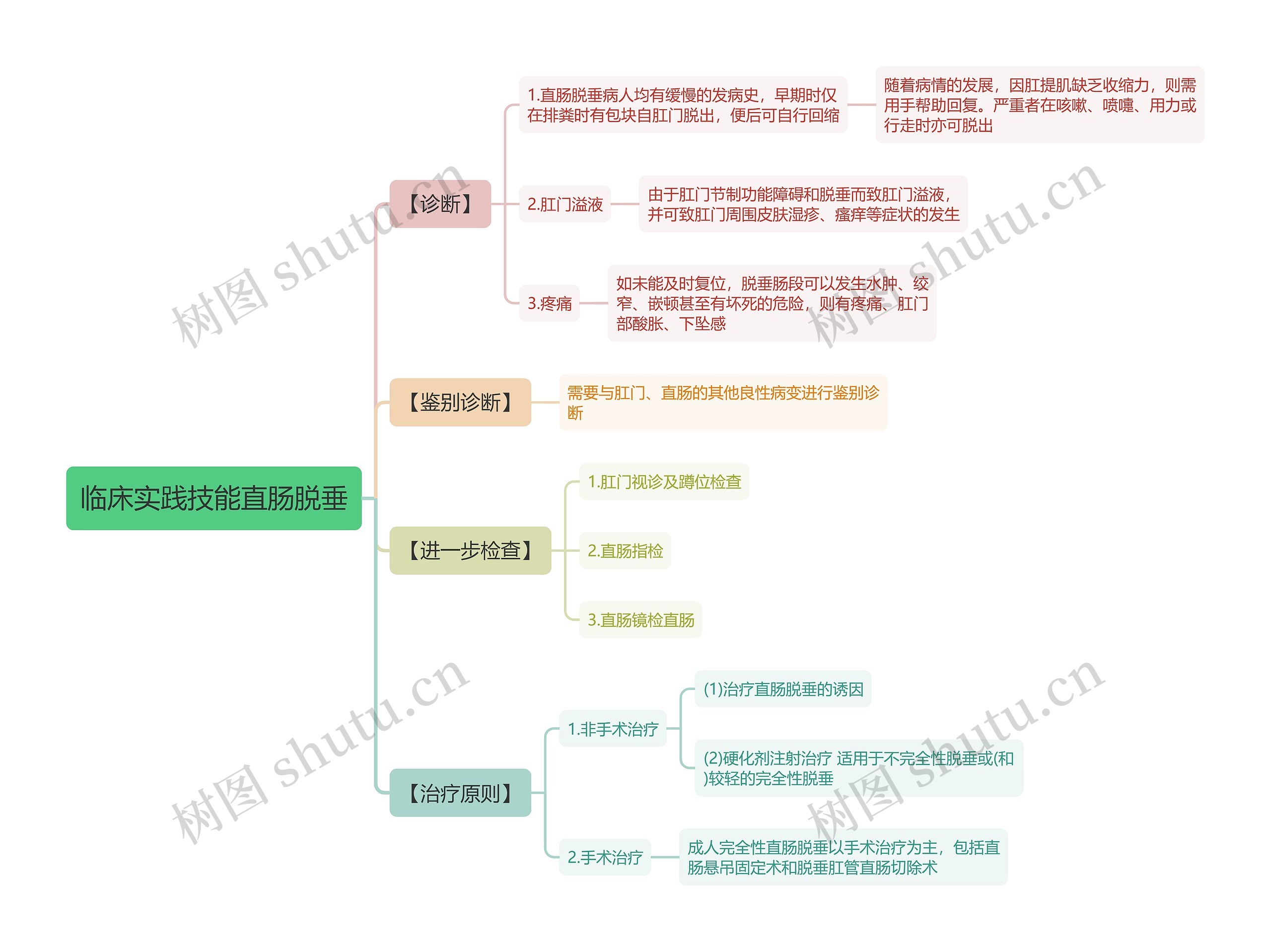 临床实践技能直肠脱垂思维导图