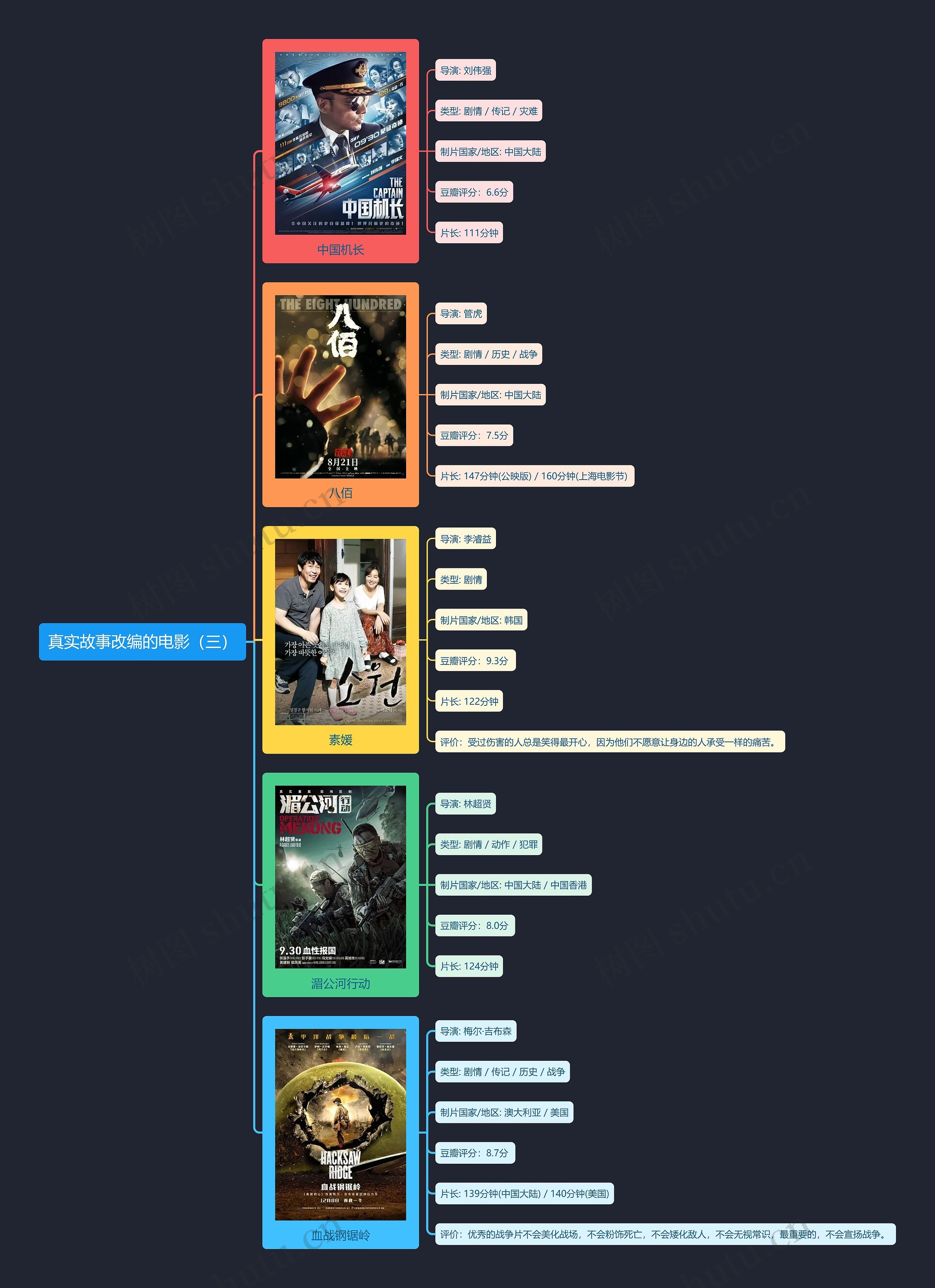真实故事改编的电影（三）思维导图