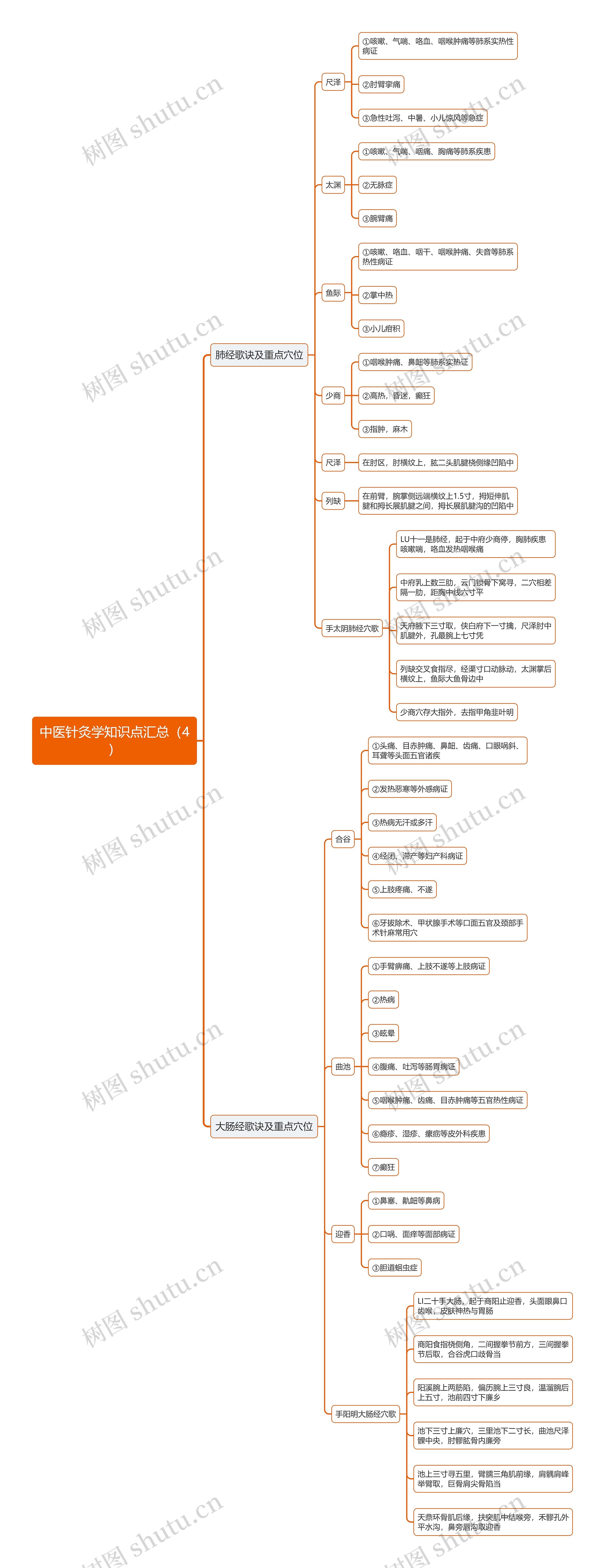 中医针灸学知识点汇总（4）思维导图