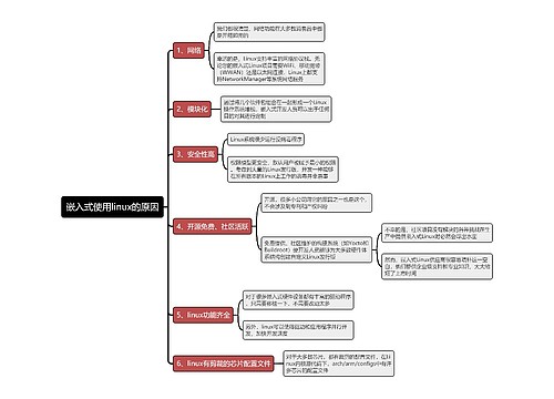嵌入式使用linux的原因思维导图