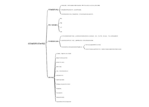 项目管理原则思维导图