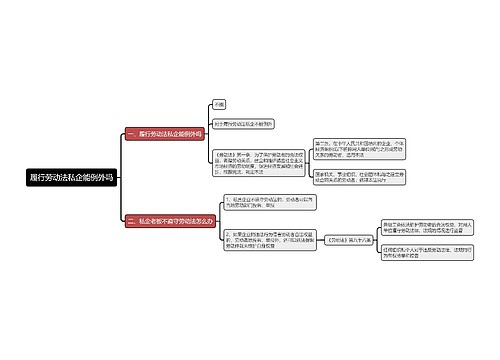 履行劳动法私企能例外吗思维导图